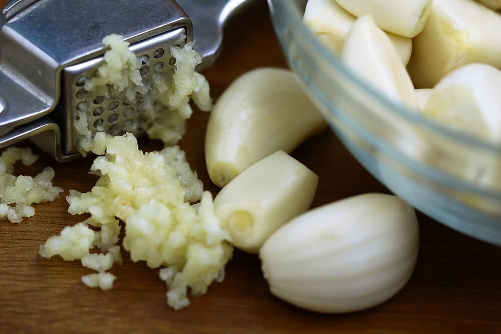 Garlic Press Crush Reminants