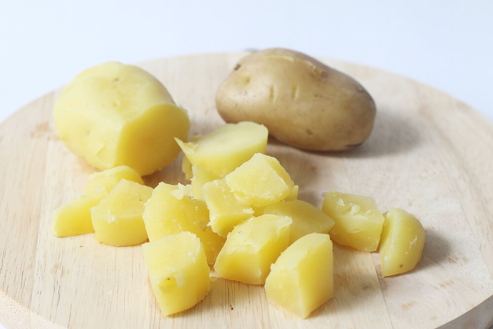 Cooked and Chopped Potatoes