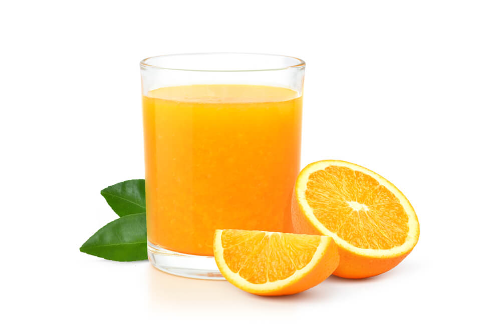 A glass of Orange juice