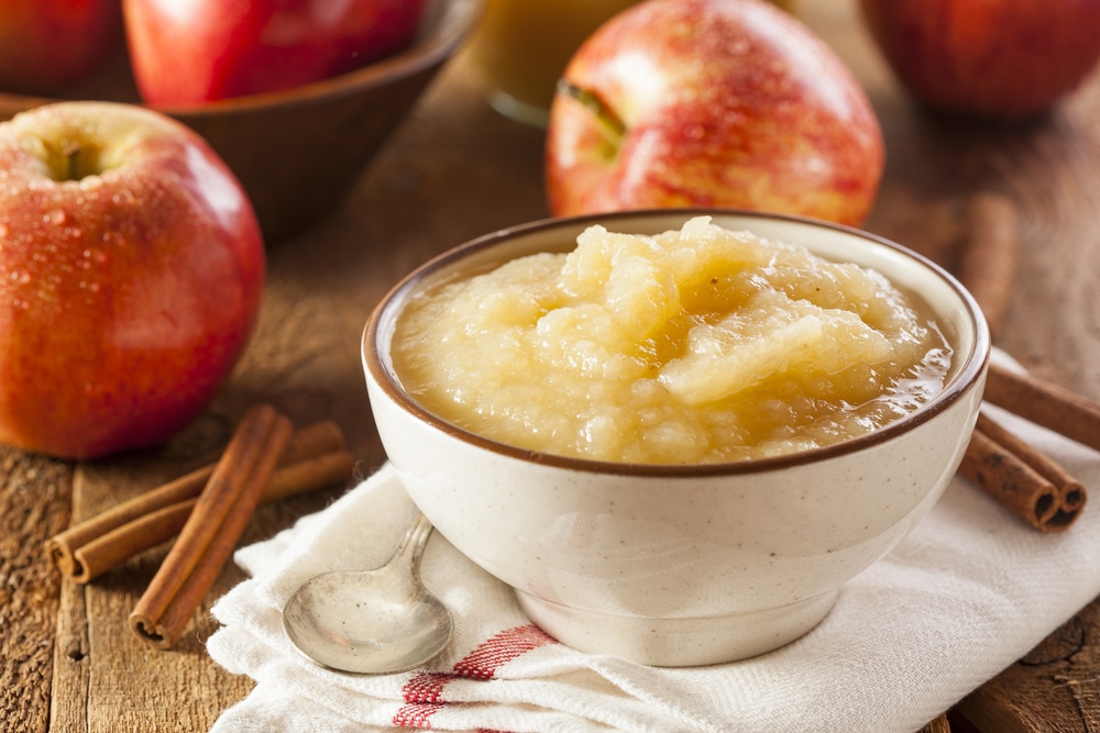 Applesauce is a good replacement for milk in pancakes