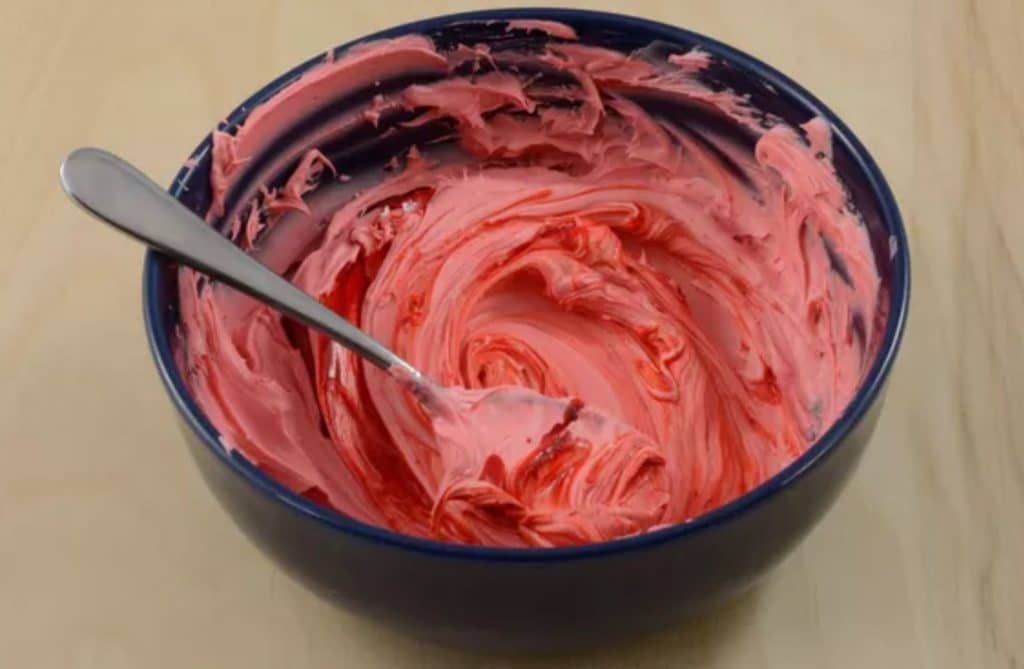 Mix pink and black food coloring is the best substitute for red food coloring