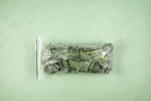 Kale in freezer bags