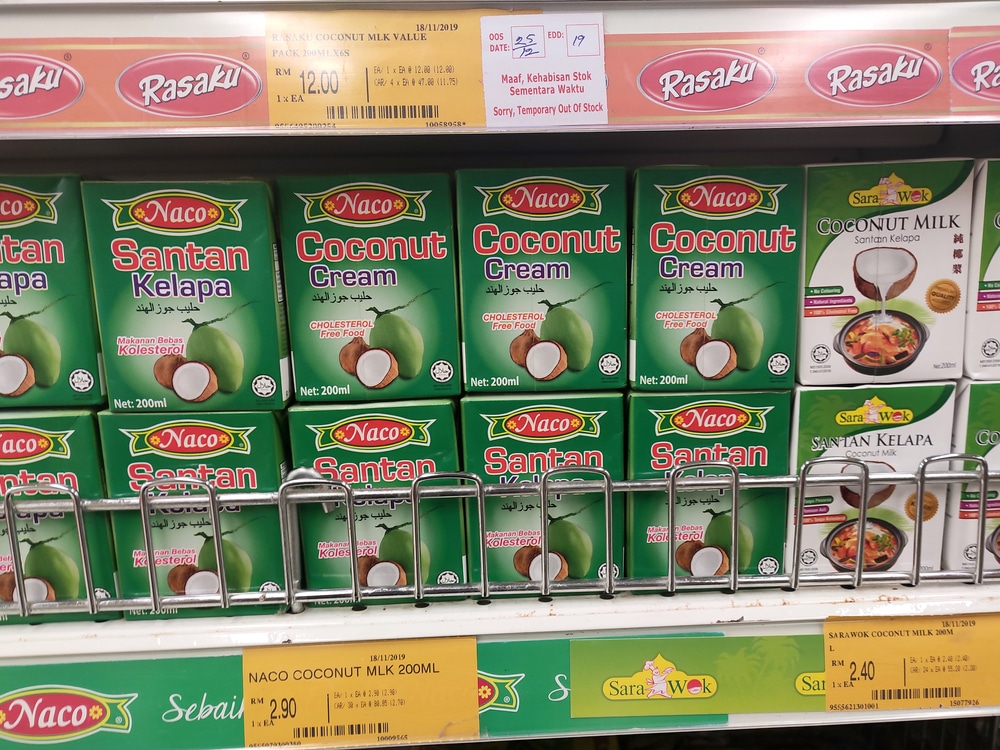 Coconut Cream in the Grocery Store