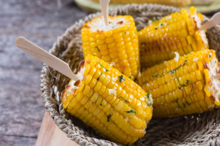 Buttered Corn on the Cob is an excellent side dish for Jambalaya